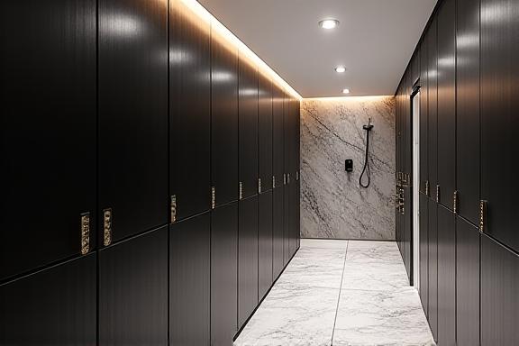 Moderne garderober og dusjer